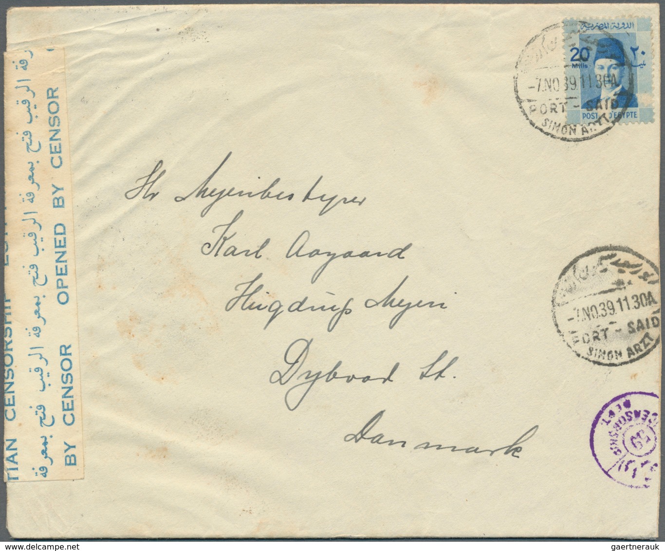 Ägypten: 1892/1939: Two Postal Stationery Items And One Cover, With 1) P/s Envelope 5m., Uprated 1p. - Andere & Zonder Classificatie