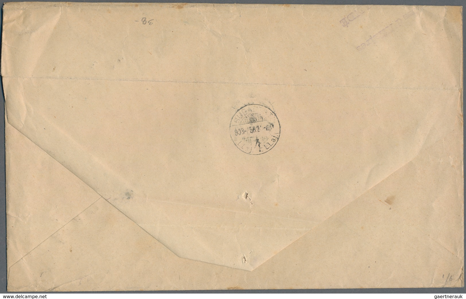 Ägypten: 1908 Printed Envelope Used Registered From Cairo To Budapest, Franked By 2pi. Orange-brown - Sonstige & Ohne Zuordnung