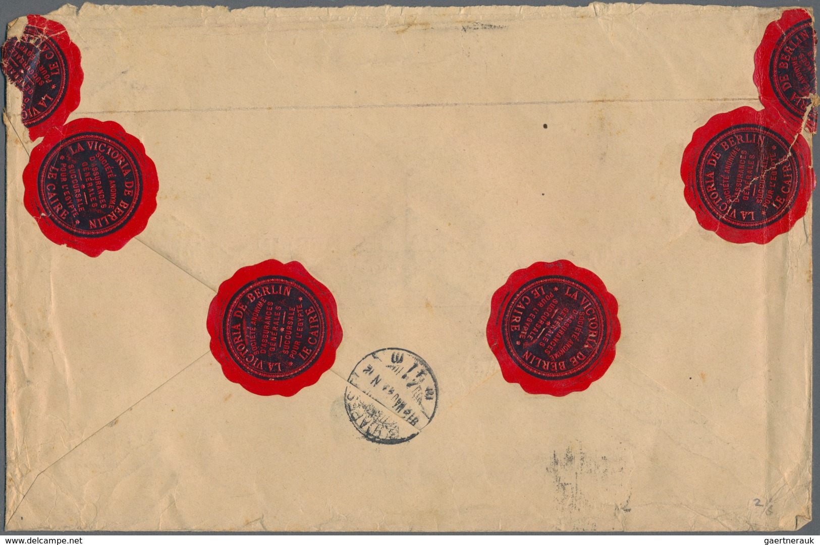Ägypten: 1912 Printed "Papiers D'Affairs" Envelope Used Registered From Cairo To Budapest, Franked B - Sonstige & Ohne Zuordnung