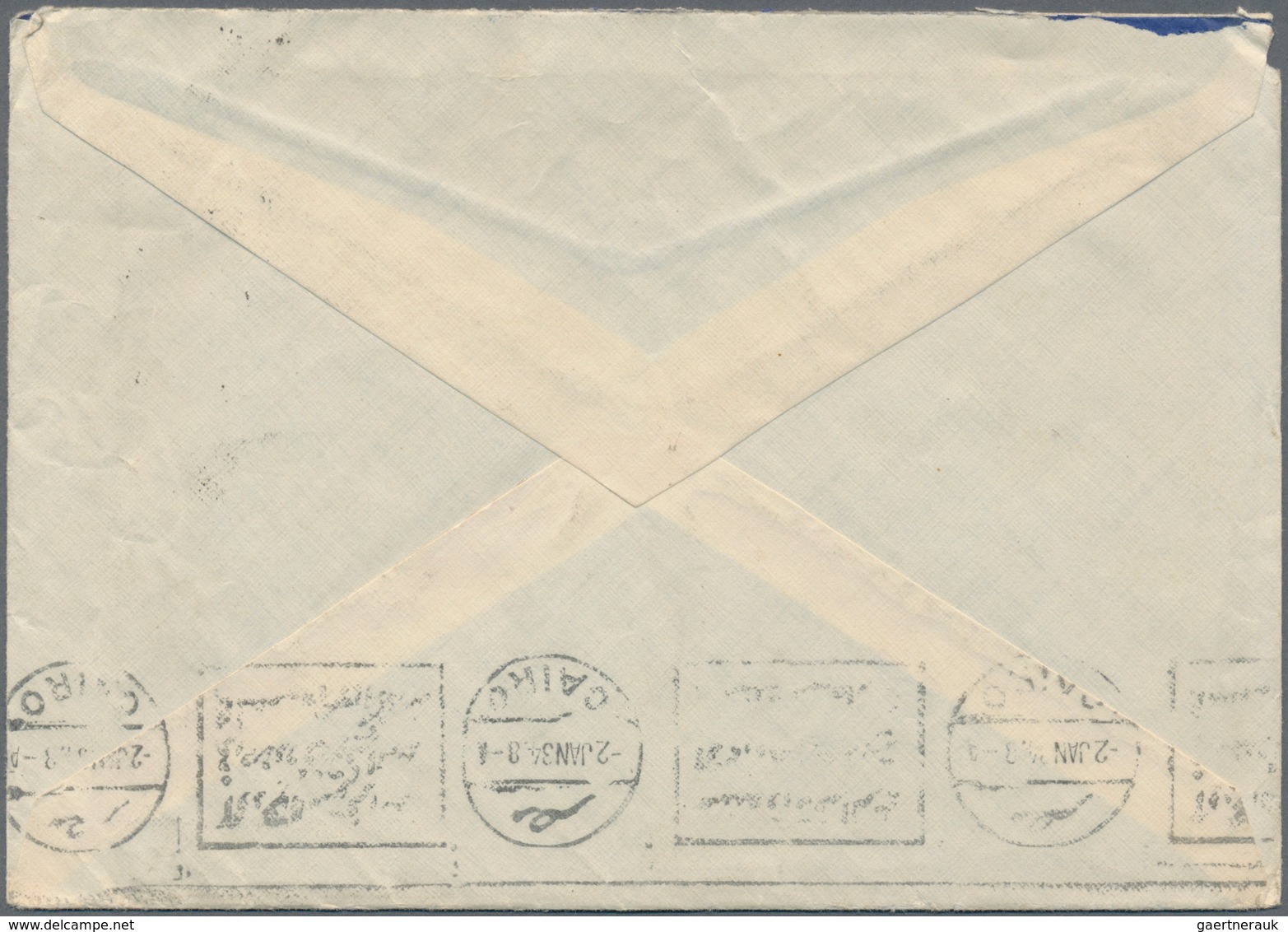 Ägypten: 1933, 20 M Blue 'Aviation Congress - Zeppelin', Exact Rate Single Franking On Cover From AS - Other & Unclassified