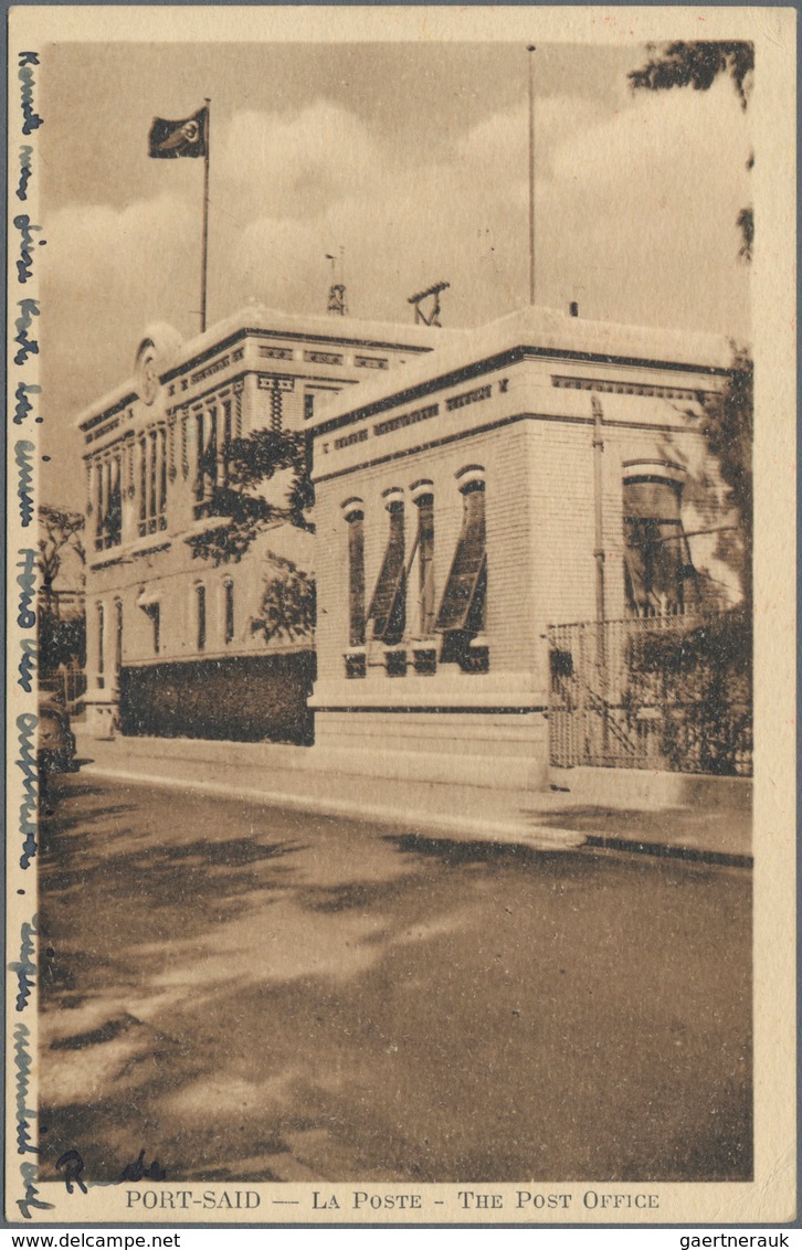 Ägypten: 1954, "0037 Miles" Franking Machine And Postmark "PAQUETBOT PORT SAID" On Souvenir Postcard - Andere & Zonder Classificatie