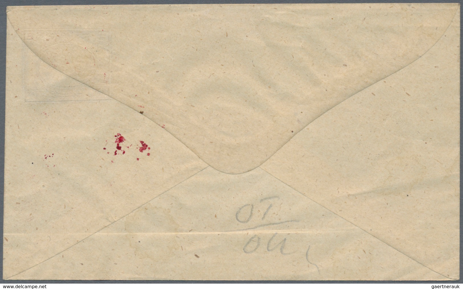 Ägypten - Ganzsachen: 1871 Penasson Essay Of 'Sphinx & Pyramid' 1pi. In Deep Rose-red On Envelope, F - Sonstige & Ohne Zuordnung
