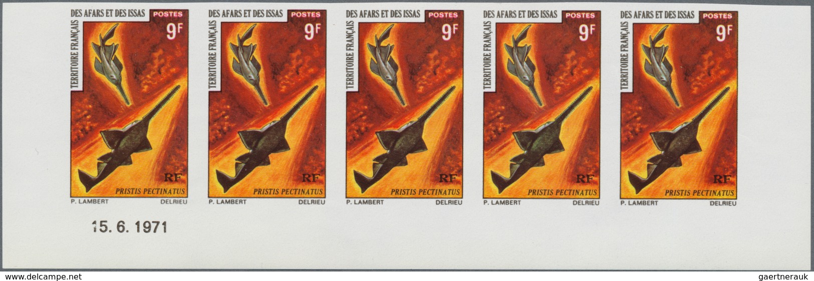 Afar Und Issa: 1971, AFAR AND ISSA: Fishes Complete Set Of Three Normal Stamps (except The Airmail S - Other & Unclassified