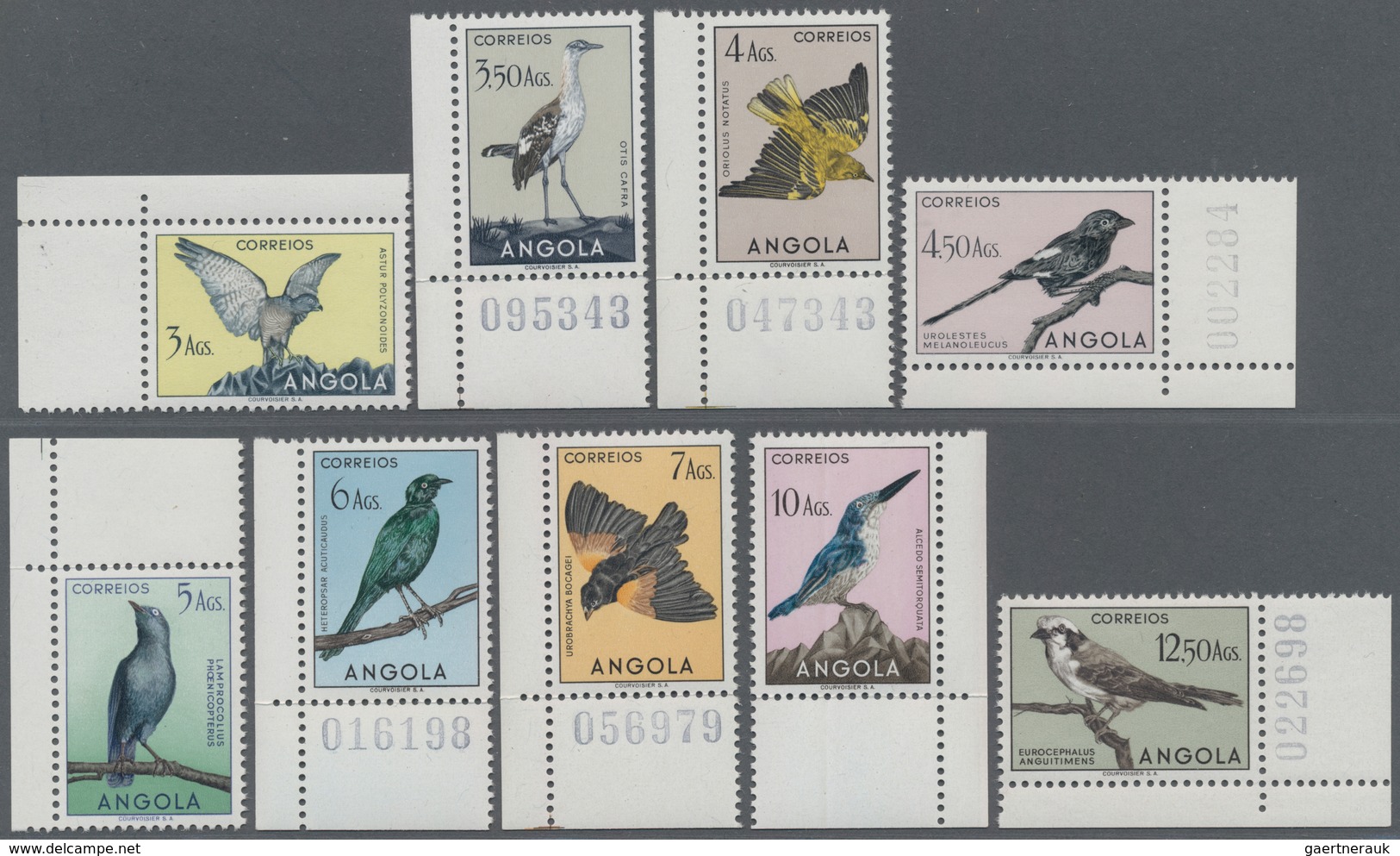 Angola: 1951, Domestic Birds, 5c.-50a., Complete Set Of 24 Stamps, Mint Never Hinged. - Angola