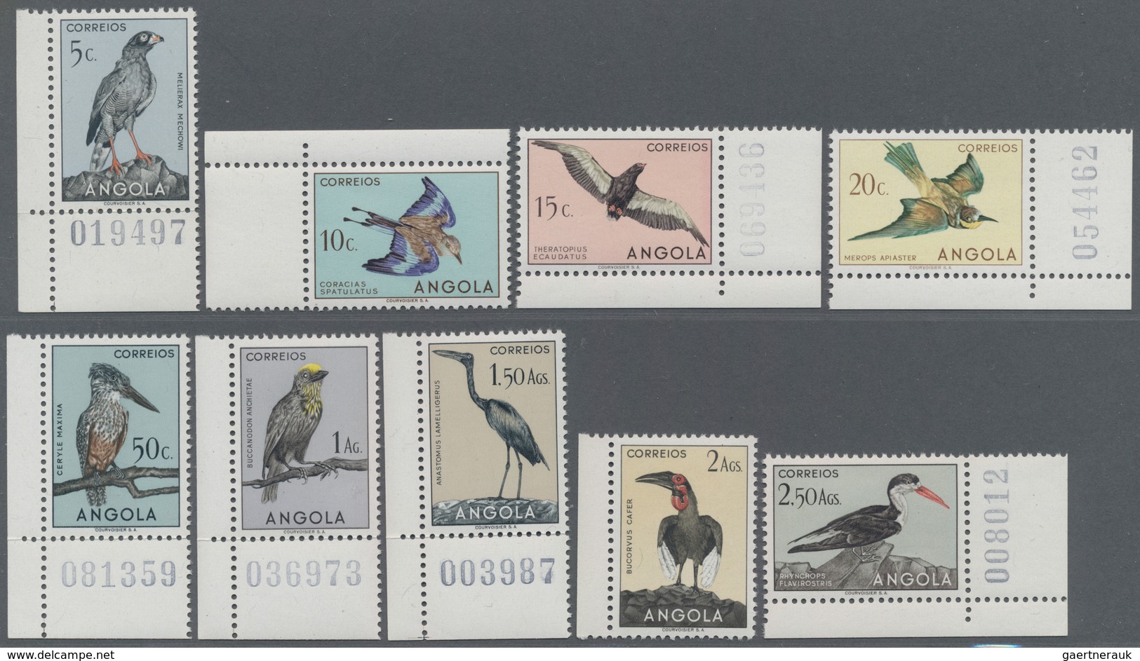 Angola: 1951, Domestic Birds, 5c.-50a., Complete Set Of 24 Stamps, Mint Never Hinged. - Angola