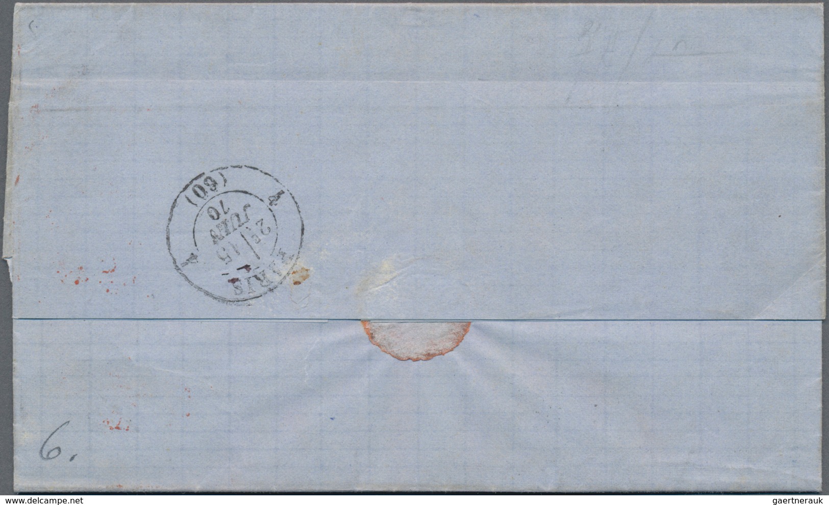 Argentinien: 1870 'Stampless Period': Letter From Buenos Aires To Paris Per British S/s "Douro" Via - Sonstige & Ohne Zuordnung