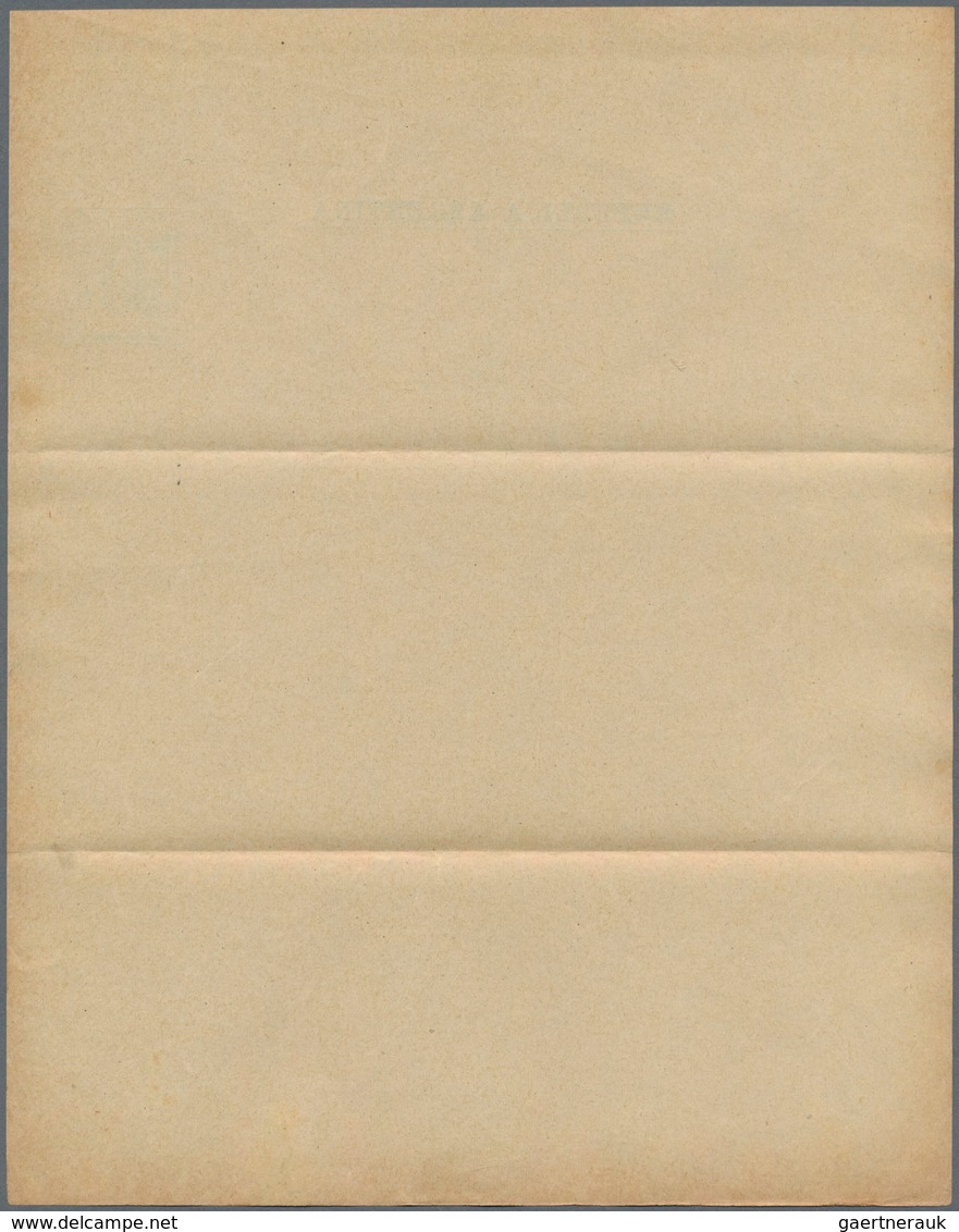 Argentinien - Ganzsachen: 1890 Unused Wrapper 1 Centavo Green On Buff, Flaw Print White Stain Top In - Postwaardestukken