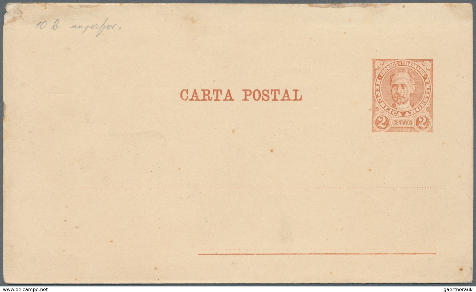 Argentinien - Ganzsachen: 1892, Stationery Letter Card M.J.Celman 2 C Pale-brown On Cream With MISSI - Entiers Postaux