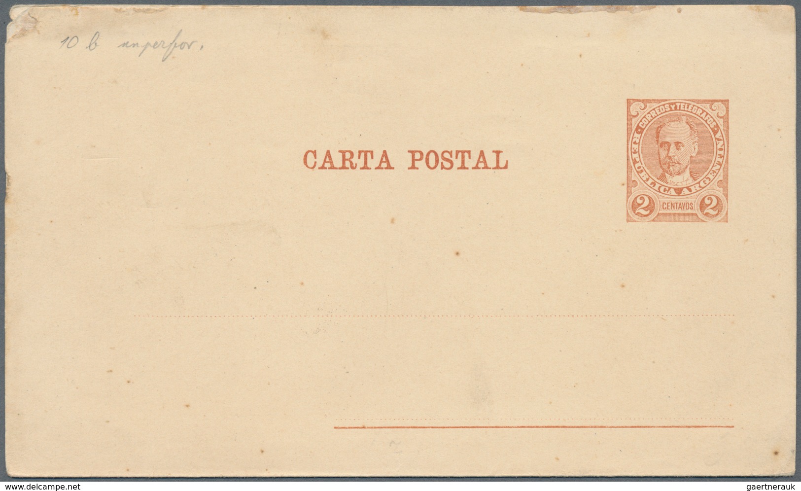 Argentinien - Ganzsachen: 1892, Stationery Letter Card M.J.Celman 2 C Pale-brown On Cream With MISSI - Ganzsachen