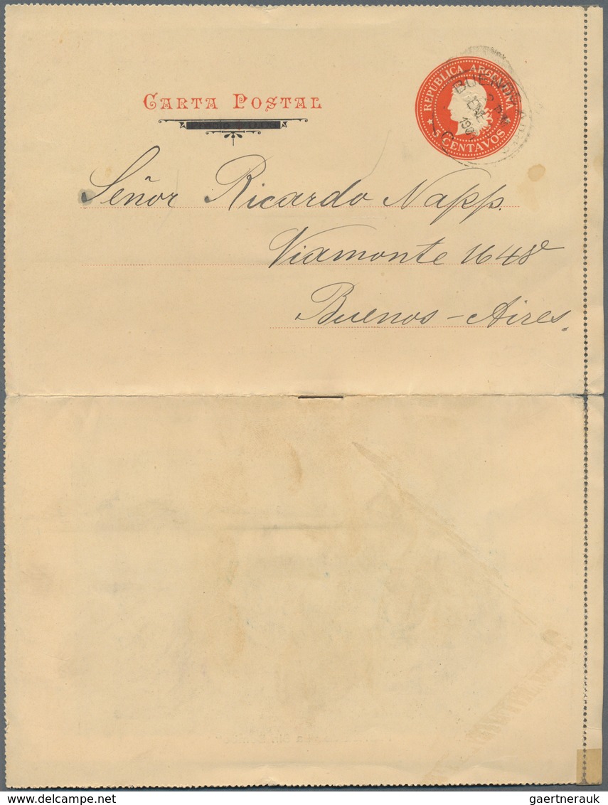 Argentinien - Ganzsachen: 1900, Stationery Letter Card Liberty Head 5 C Orange With "Precio $ 0,03" - Ganzsachen