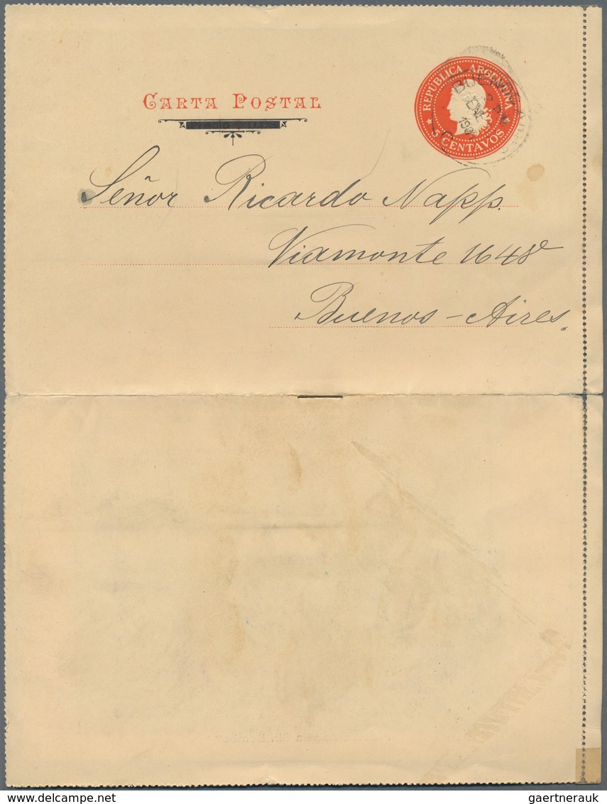 Argentinien - Ganzsachen: 1900, Stationery Letter Card Liberty Head 5 C Orange With "Precio $ 0,03" - Postwaardestukken