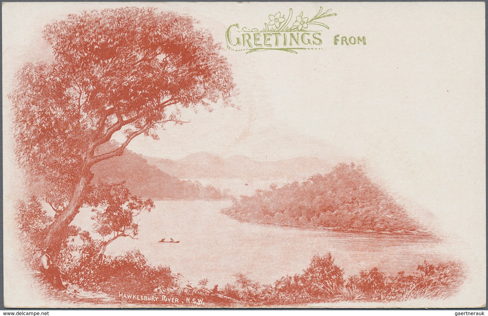Neusüdwales: 1897, Five Pictorial Stat. Postcards Coat Of Arms 1d. Red Headed 'Greetings' Or 'Christ - Brieven En Documenten