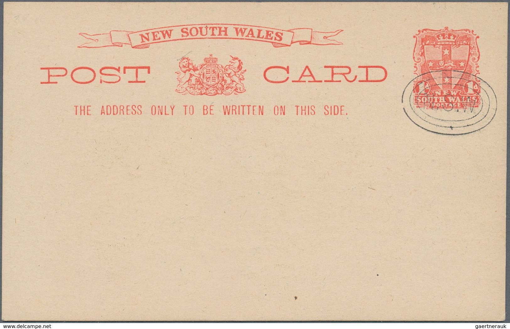 Neusüdwales: 1897, Five Pictorial Stat. Postcards Coat Of Arms 1d. Red Headed 'Greetings' Or 'Christ - Covers & Documents