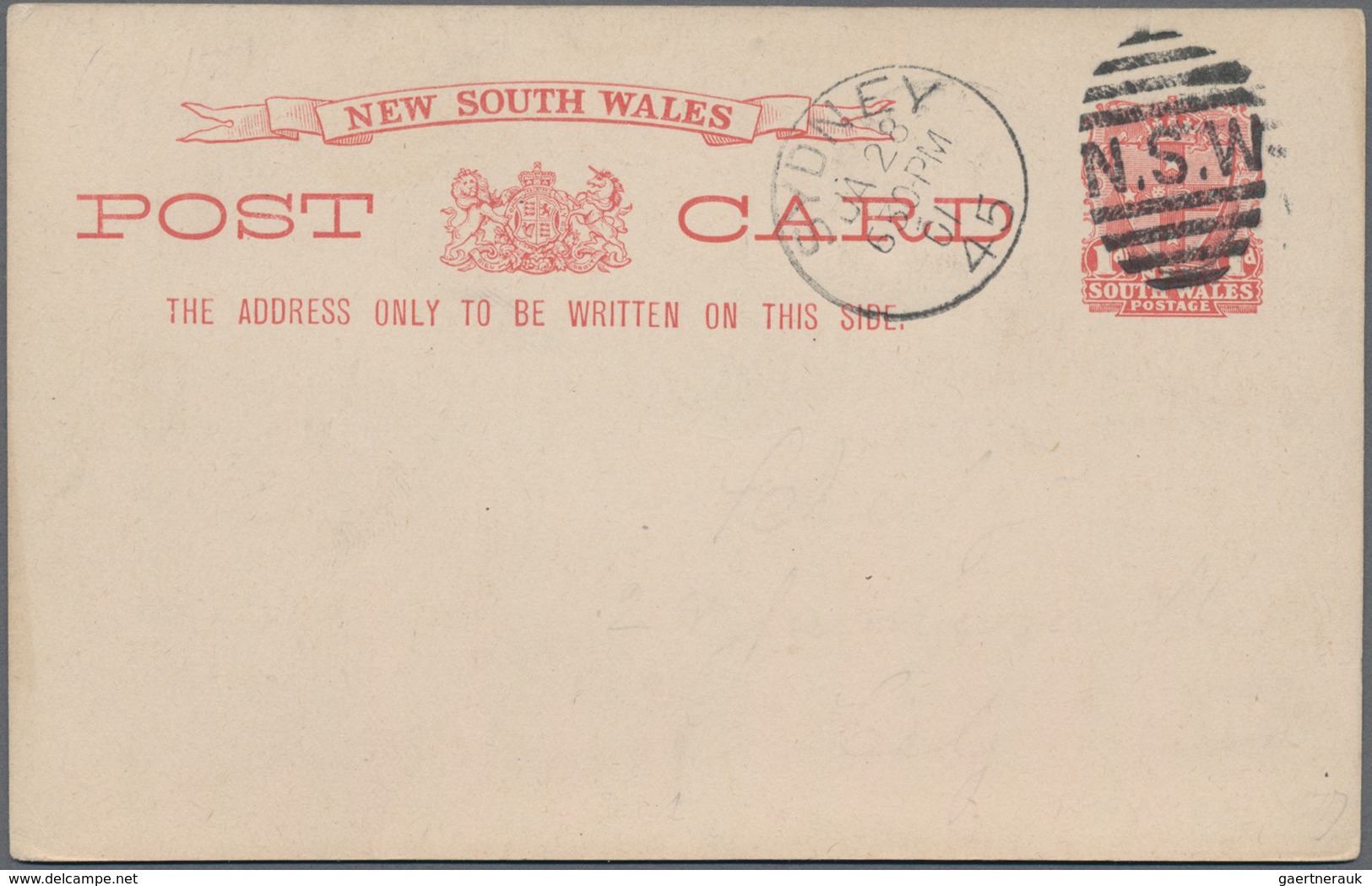 Neusüdwales: 1898, Three Stat. Postcards 'coat Of Arms' 1d Red With Pictures On Reverse 'HAWKESBURY - Brieven En Documenten