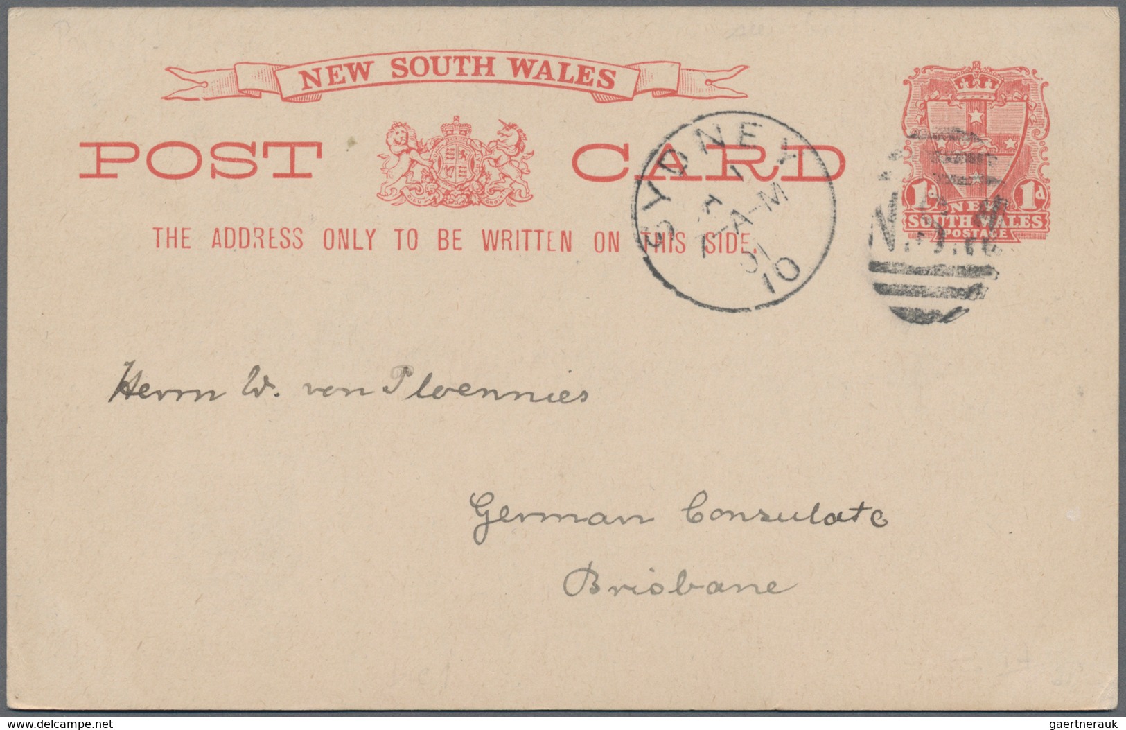 Neusüdwales: 1898, Three Stat. Postcards 'coat Of Arms' 1d Red With Pictures On Reverse 'HAWKESBURY - Covers & Documents