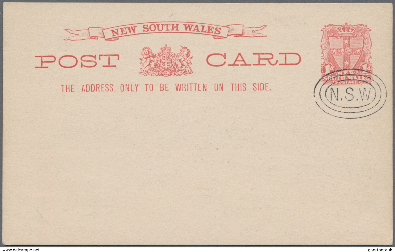 Neusüdwales: 1898, Three Stat. Postcards 'coat Of Arms' 1d Red With Pictures On Reverse 'HAWKESBURY - Brieven En Documenten