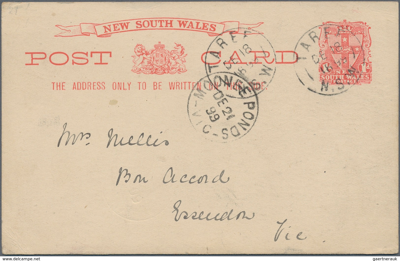 Neusüdwales: 1899/1906, Five Pictorial Stat. Postcards Coat Of Arms 1d. Red With Pictures On Reverse - Storia Postale