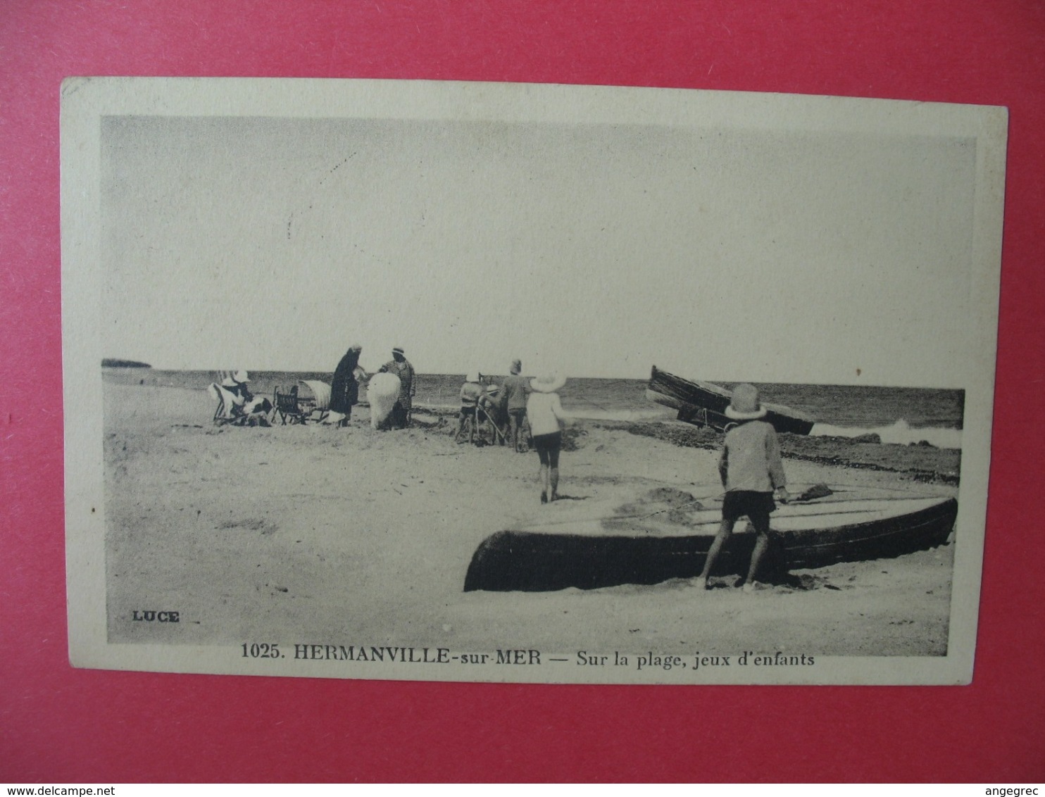 Carte   Hermanville-sur-Mer  Sur La Plage, Jeux D'enfants   1937 - Autres & Non Classés