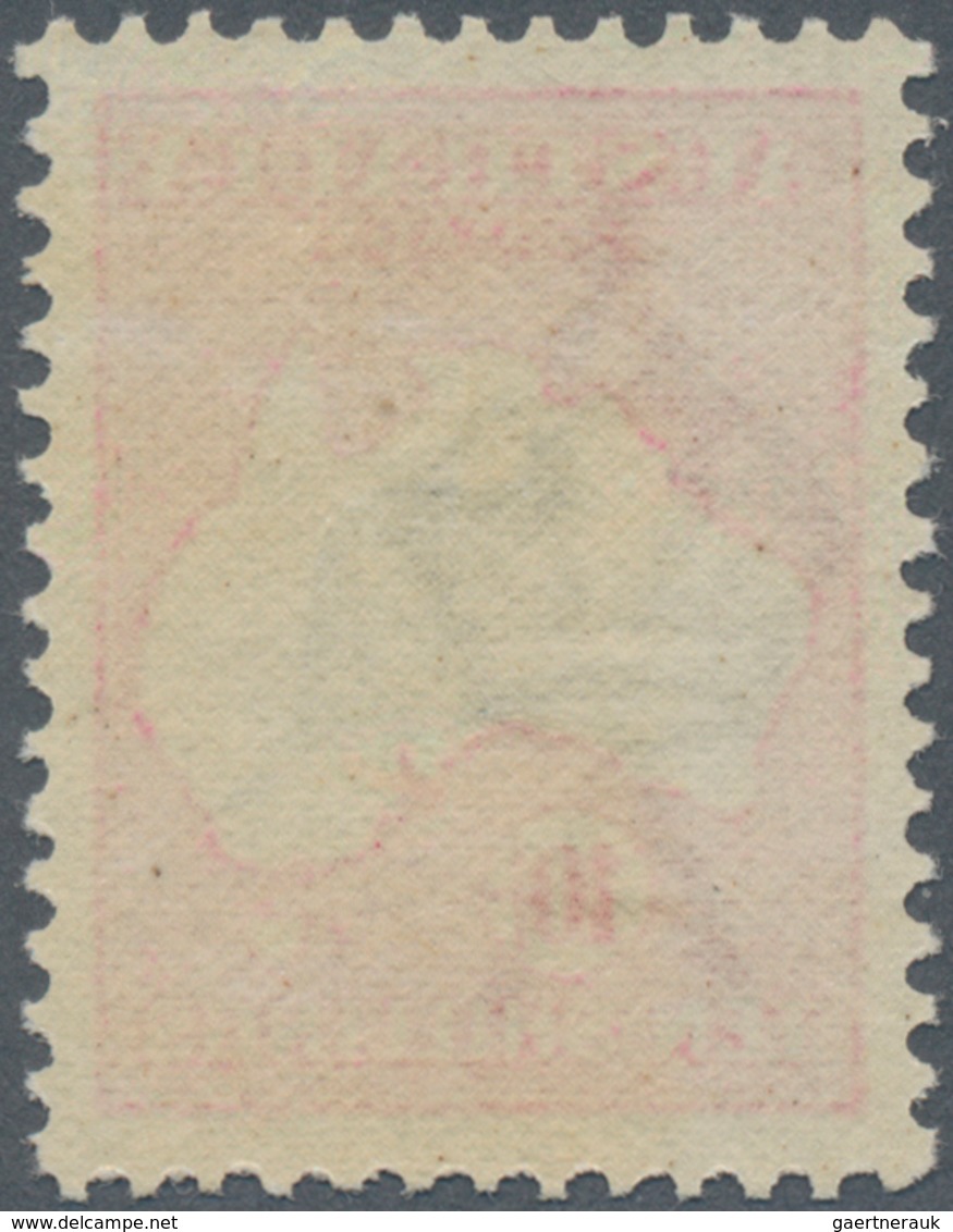 Australien: 1913, Kangaroo 10s. Grey And Pink 1st Wmk. Well Centred And Mint Lightly Hinged, Rare St - Ungebraucht