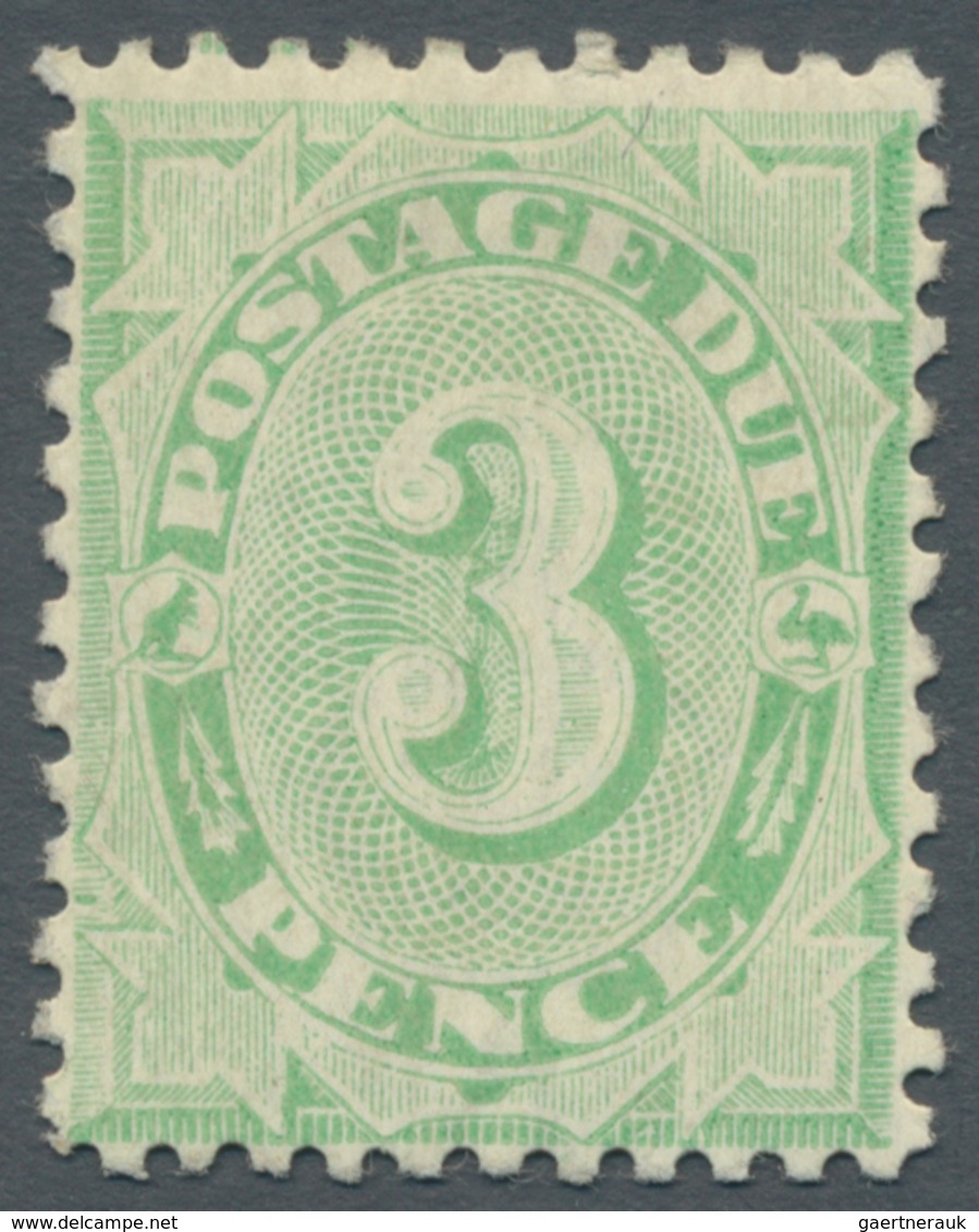 Australien - Portomarken: 1903, Postage Due 3d. Green With Wmk. 'Crown Over A', Mint Hinged And Fres - Portomarken
