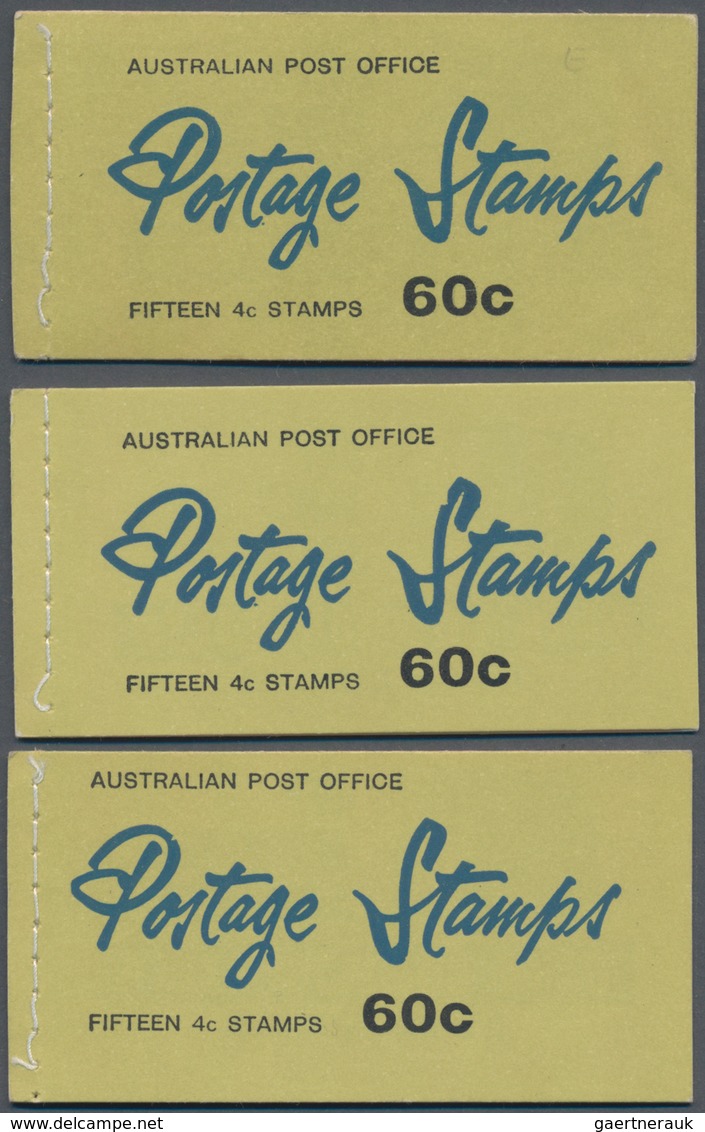 Australien - Markenheftchen: 1966, QEII 60c. Six Different Booklets Each Containing Three Panes Of F - Postzegelboekjes