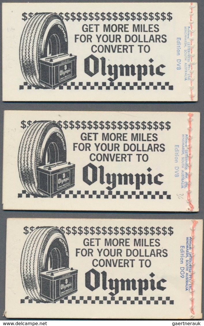 Australien - Markenheftchen: 1966, QEII 60c. Six Different Booklets Each Containing Three Panes Of F - Markenheftchen