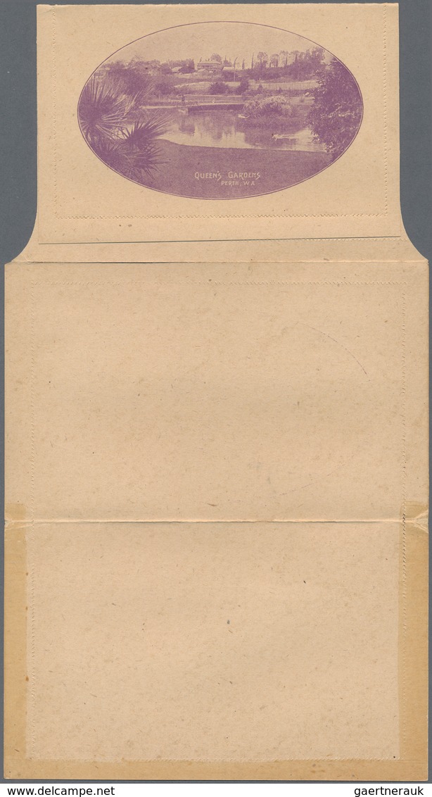 Australien - Ganzsachen: 1911, Reply-lettercard KGV Full-face 1d.+1d. Violet With Pictures 'GIANT RE - Postal Stationery