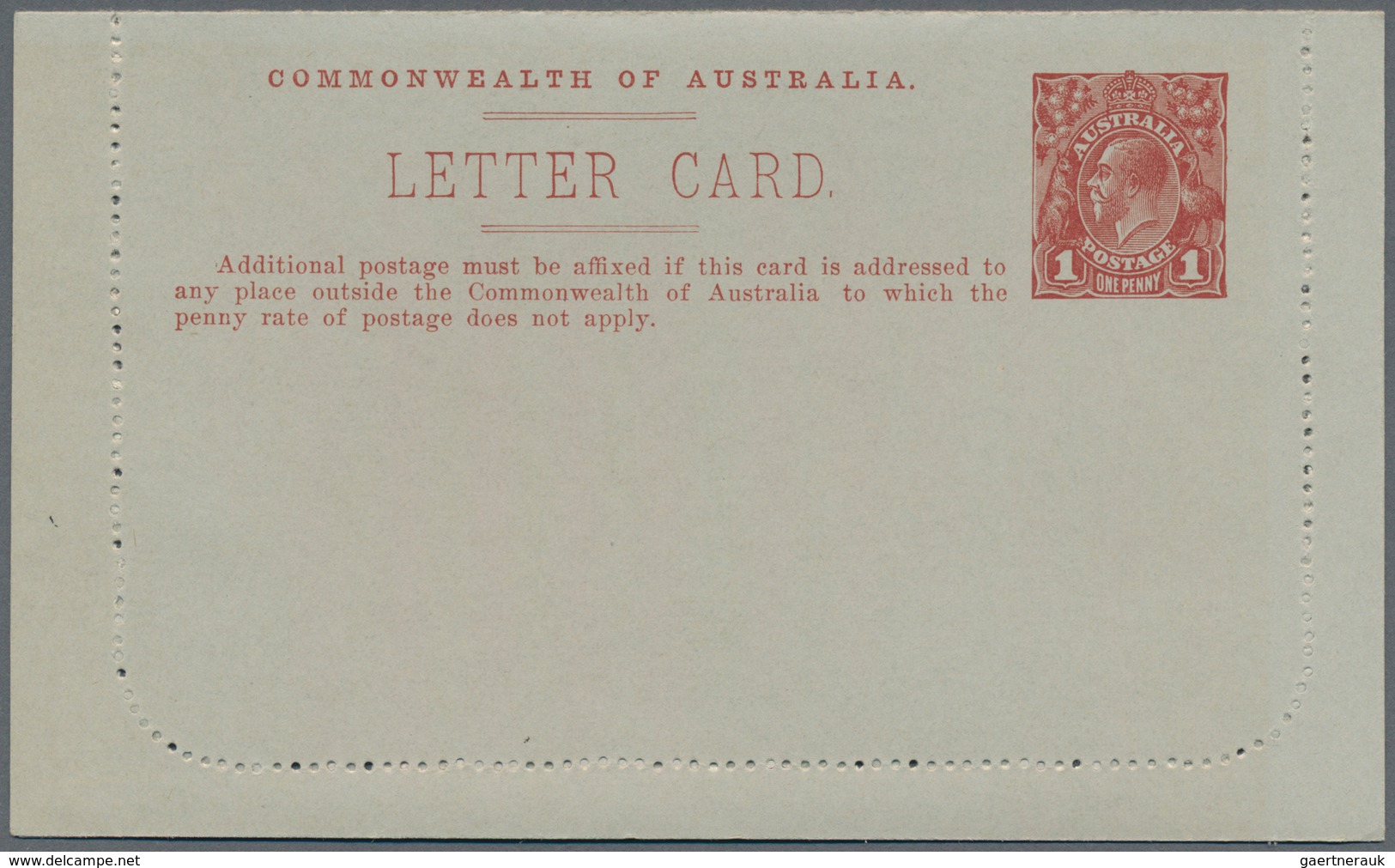 Australien - Ganzsachen: 1914, Two Lettercards KGV 1d. Die II (spur In Left Value Tablet) Perf. 10 W - Ganzsachen