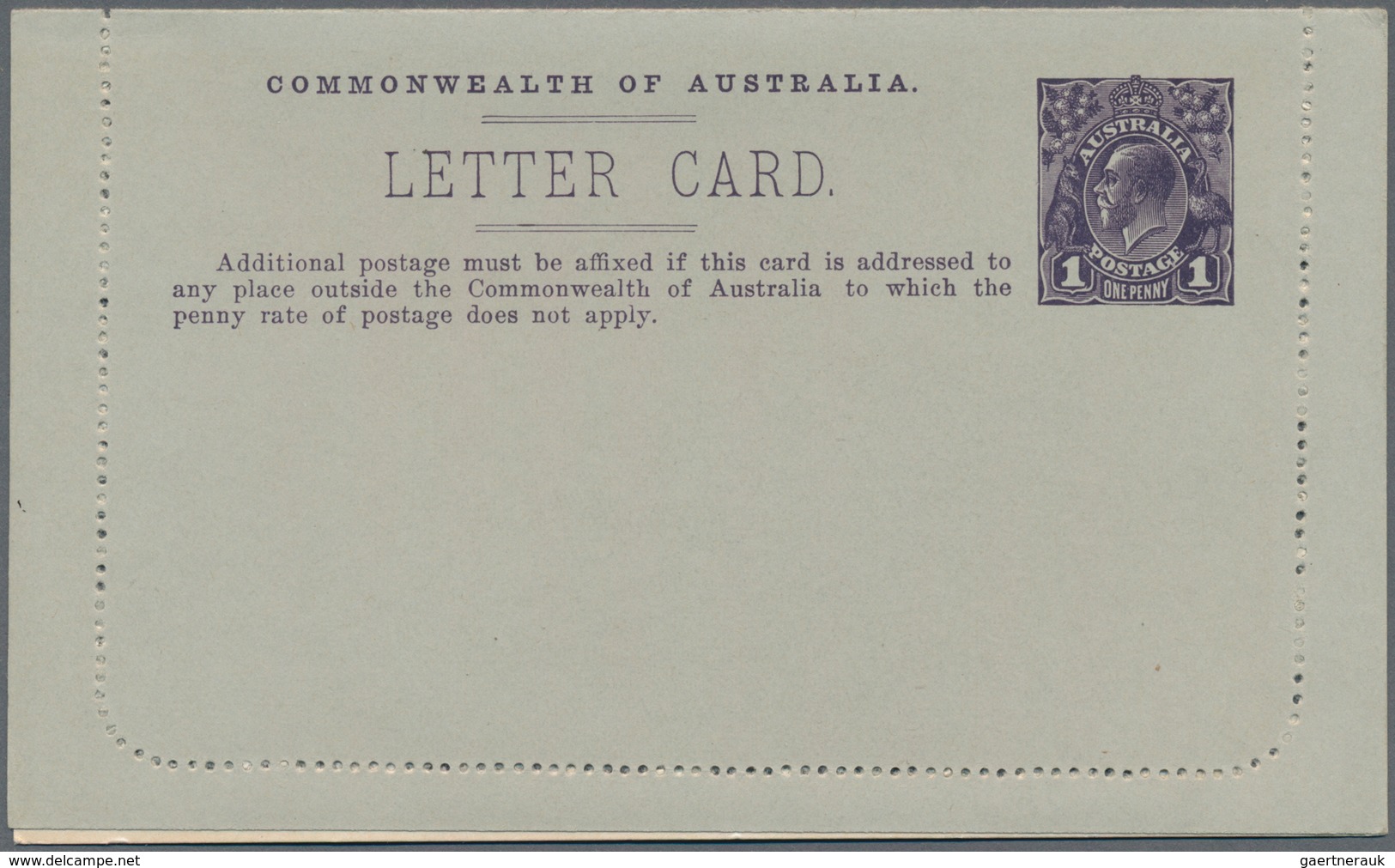Australien - Ganzsachen: 1914, Two Lettercards KGV 1d. Die II (spur In Left Value Tablet) Perf. 10 W - Ganzsachen