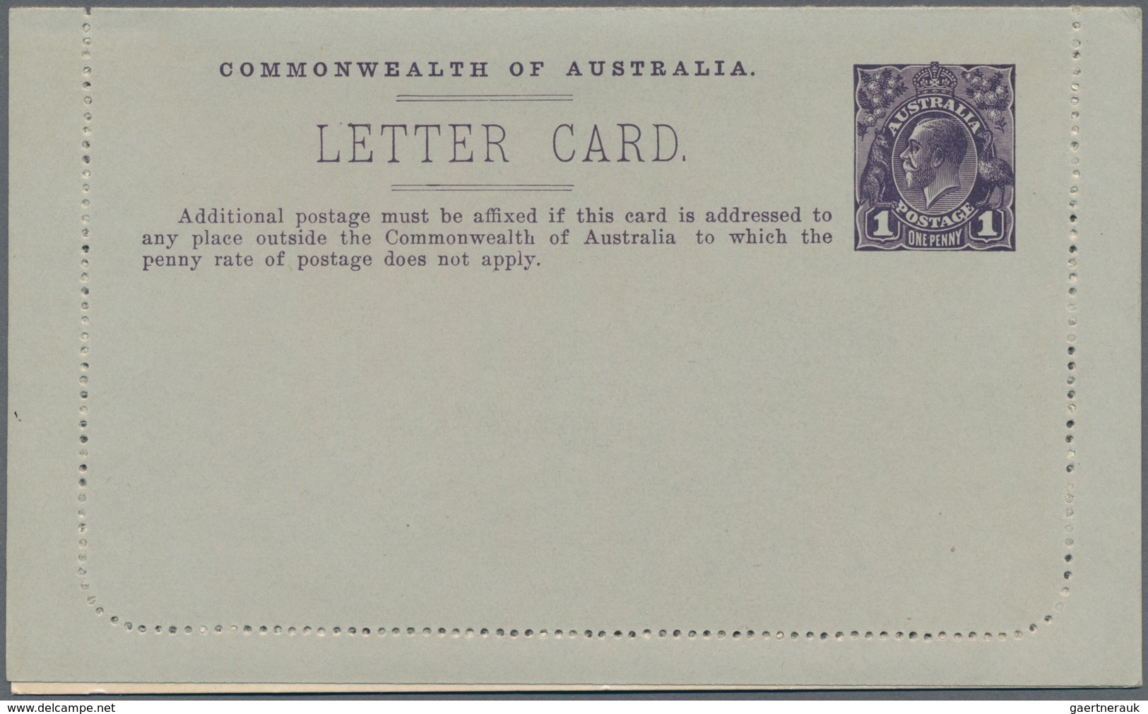 Australien - Ganzsachen: 1914, Two Lettercards KGV 1d. Die II (spur In Left Value Tablet) Perf. 10 W - Postal Stationery