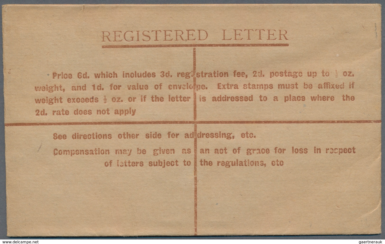 Australien - Ganzsachen: 1922/1923, Two Different Registered Letters KGV 5d. Brown With Curved Flap - Postwaardestukken