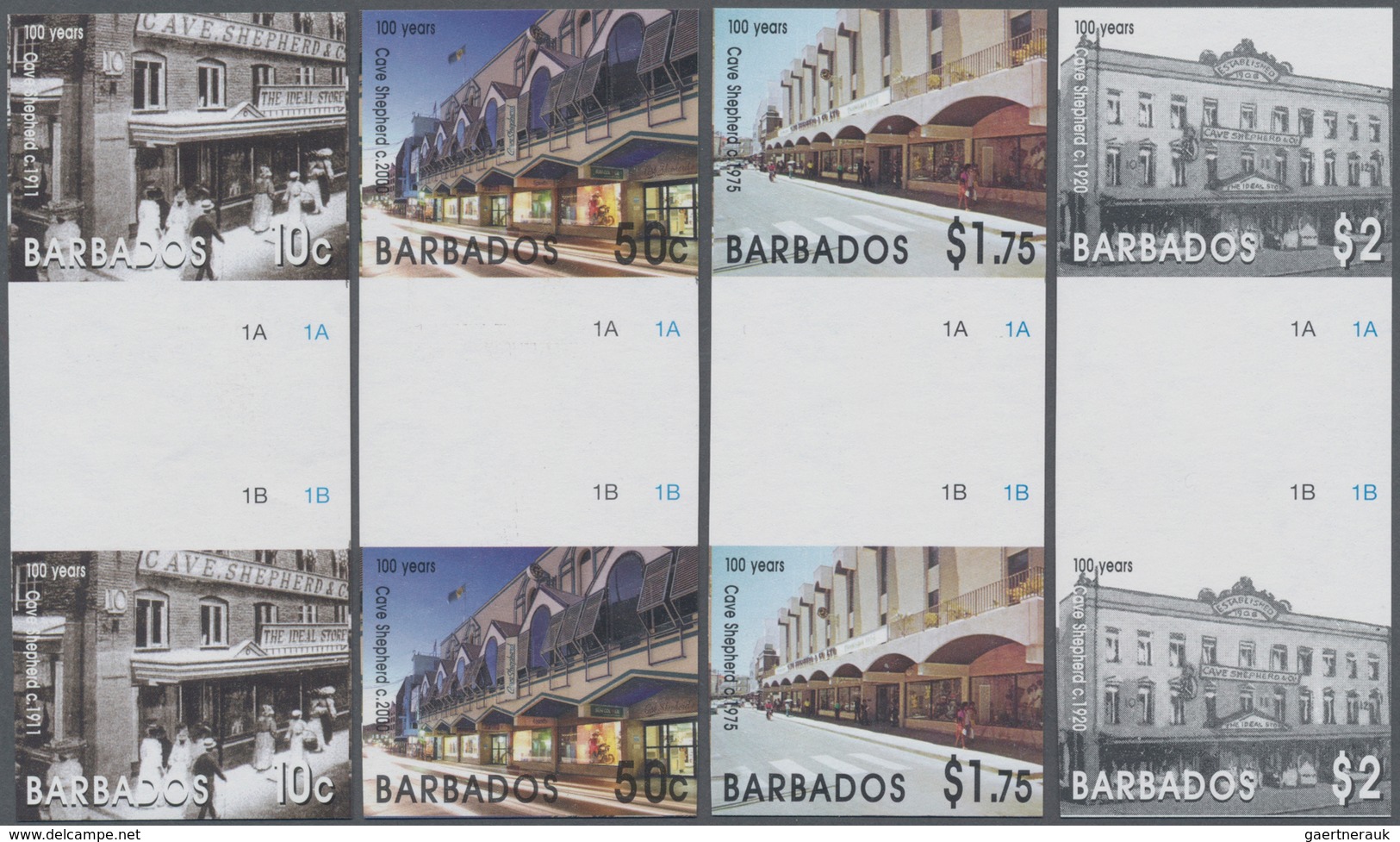 Barbados: 2006, 100 Years Department Store 'Cave Shepherd' In Bridgetown Complete Set Of Four In Ver - Barbados (1966-...)