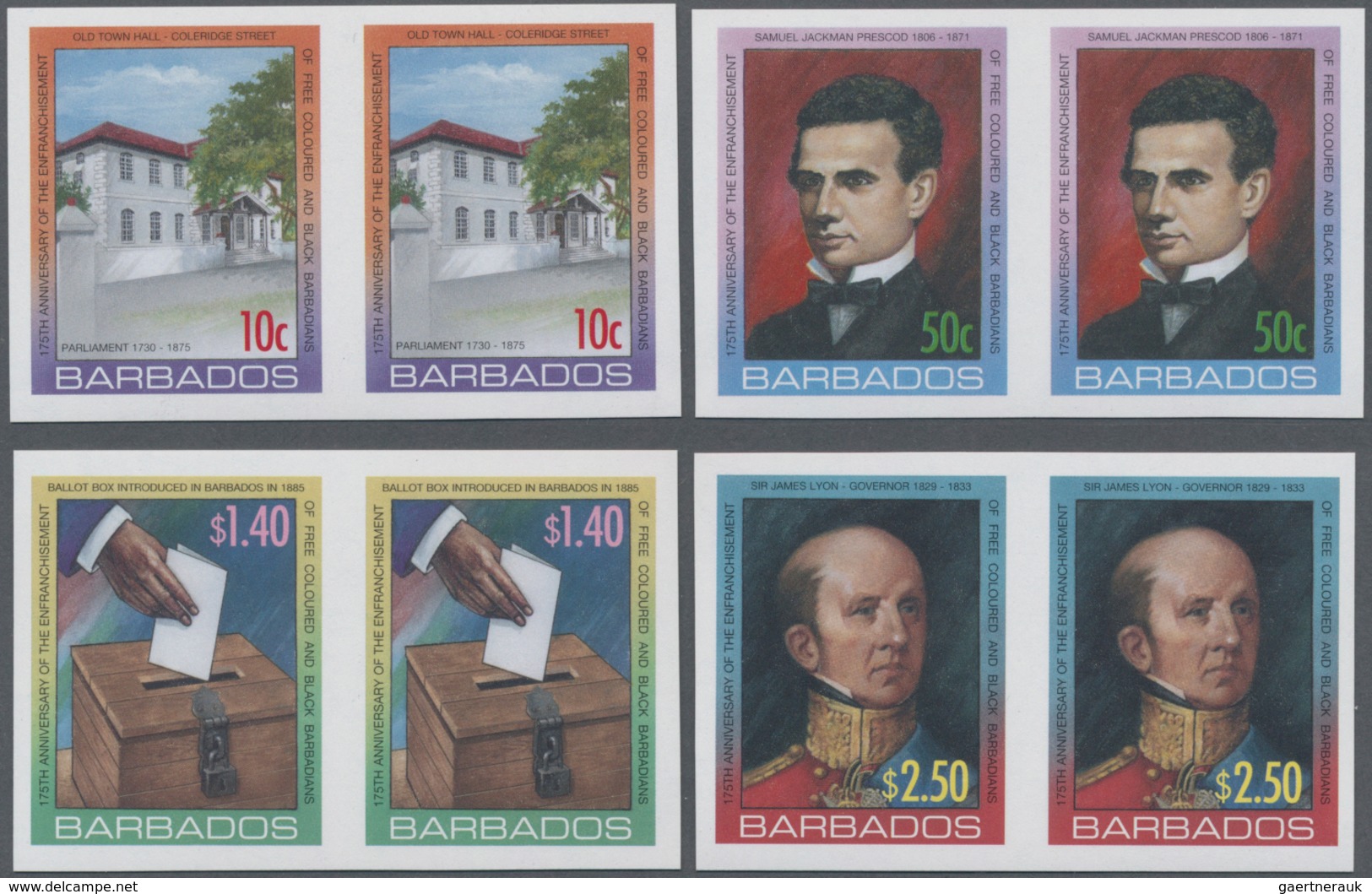 Barbados: 2006, 175th Anniversary Of The Enfranchisement Of Free Coloured And Black Barbadians Compl - Barbados (1966-...)