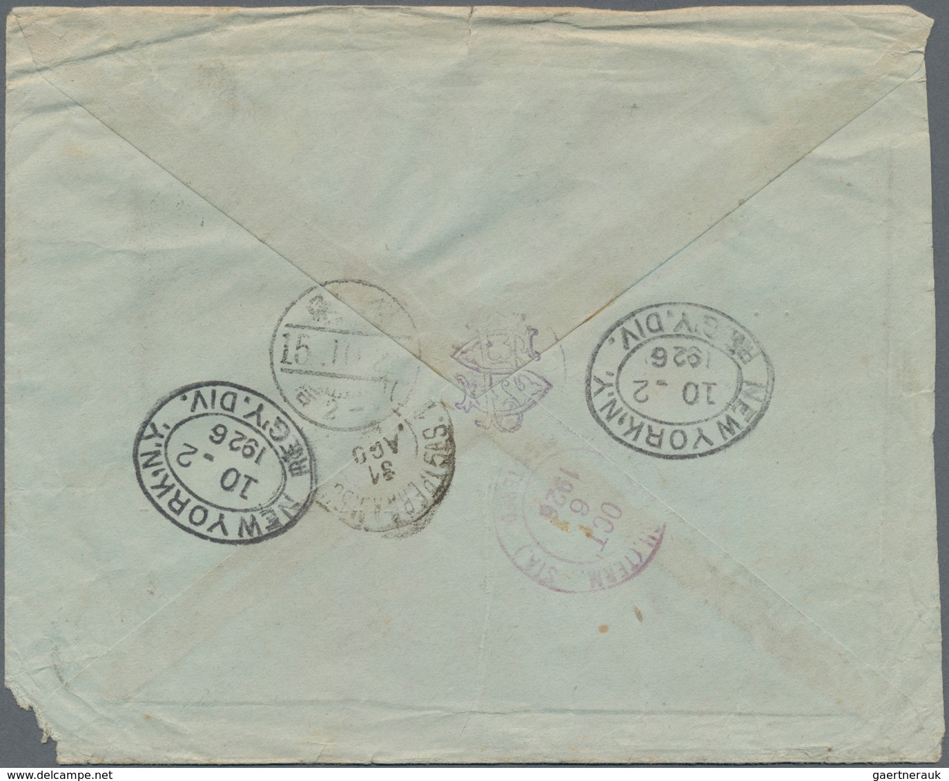 Brasilien: 1926/30, To Korea: Two Registered Covers From Pernambuco (endorsed "Pelo ALMANZORRA") Res - Other & Unclassified