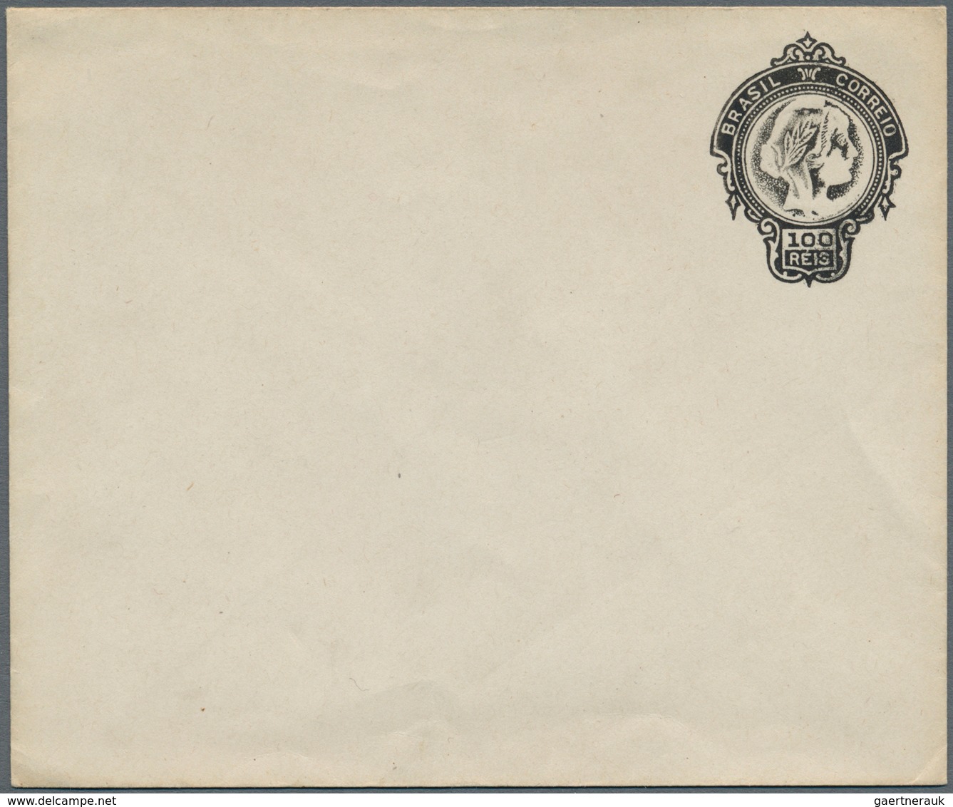 Brasilien - Ganzsachen: 1920: 100 R, Postal Stationery Envelope, Type II Without Return Address Line - Postwaardestukken