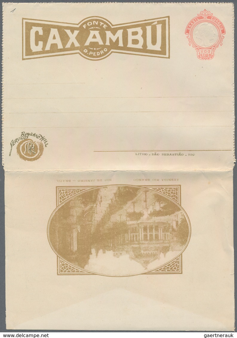 Brasilien - Ganzsachen: 1927, Stationery Advertising Letter Sheet 200 Reis "FONTE CAX AMBU D.PEDRO", - Postal Stationery