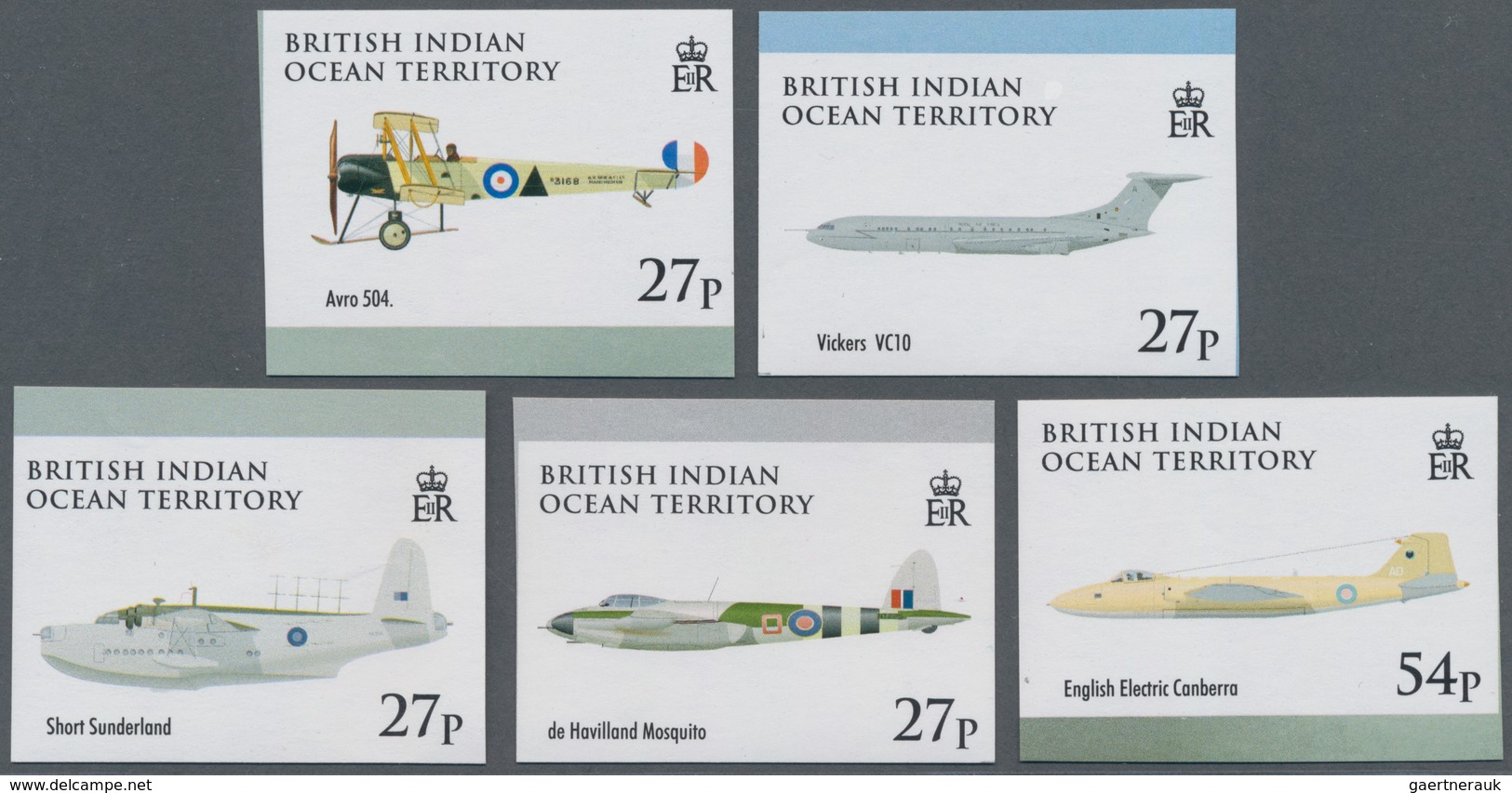 Britisches Territorium Im Indischen Ozean: 2008, 90 Years Royal Air Force (RAF) Complete IMPERFORATE - Andere & Zonder Classificatie