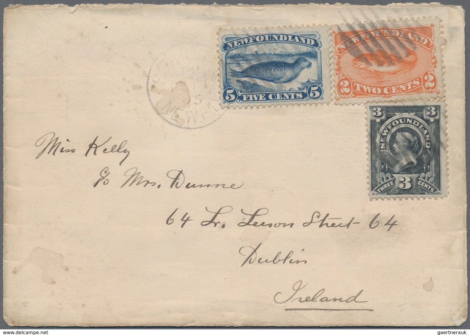 Neufundland: 1894/1895, Two Letters From ST.JOHN'S To Salem/USA Resp. Dublin/Ireland. - 1857-1861