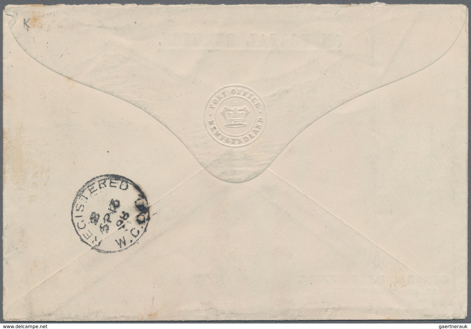 Neufundland: 1898, 2c. Orange-vermilion, 3c. Grey And 10c. Black (faint Toning), Attractive Franking - 1857-1861