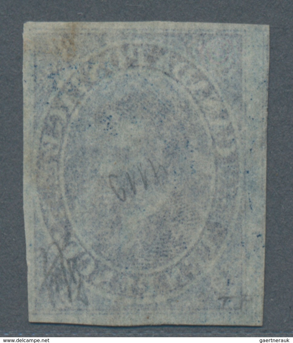 Kanada: 1855, 10 D Dull-blue On Thin Wove Paper, Imperf, Used, B.P.A. Cert Und Cert Holcombe (SG3.50 - Oblitérés