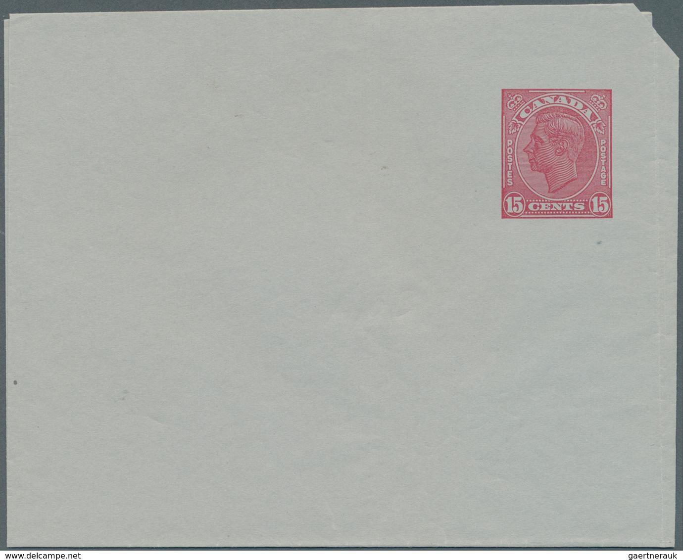 Canada - Ganzsachen: 1950 (ca.), Air Letter KGVI 15c. Red With MISSING BLUE PRINTING (inscription An - 1903-1954 De Koningen