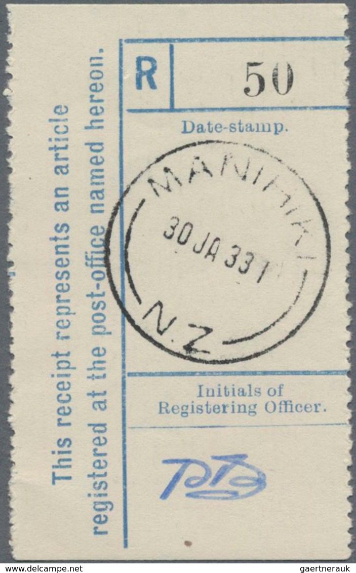 Cook-Inseln: 1930/1931, Two Registered Covers From MANIHIKI-Islands With Different Cancels To Great - Cook Islands