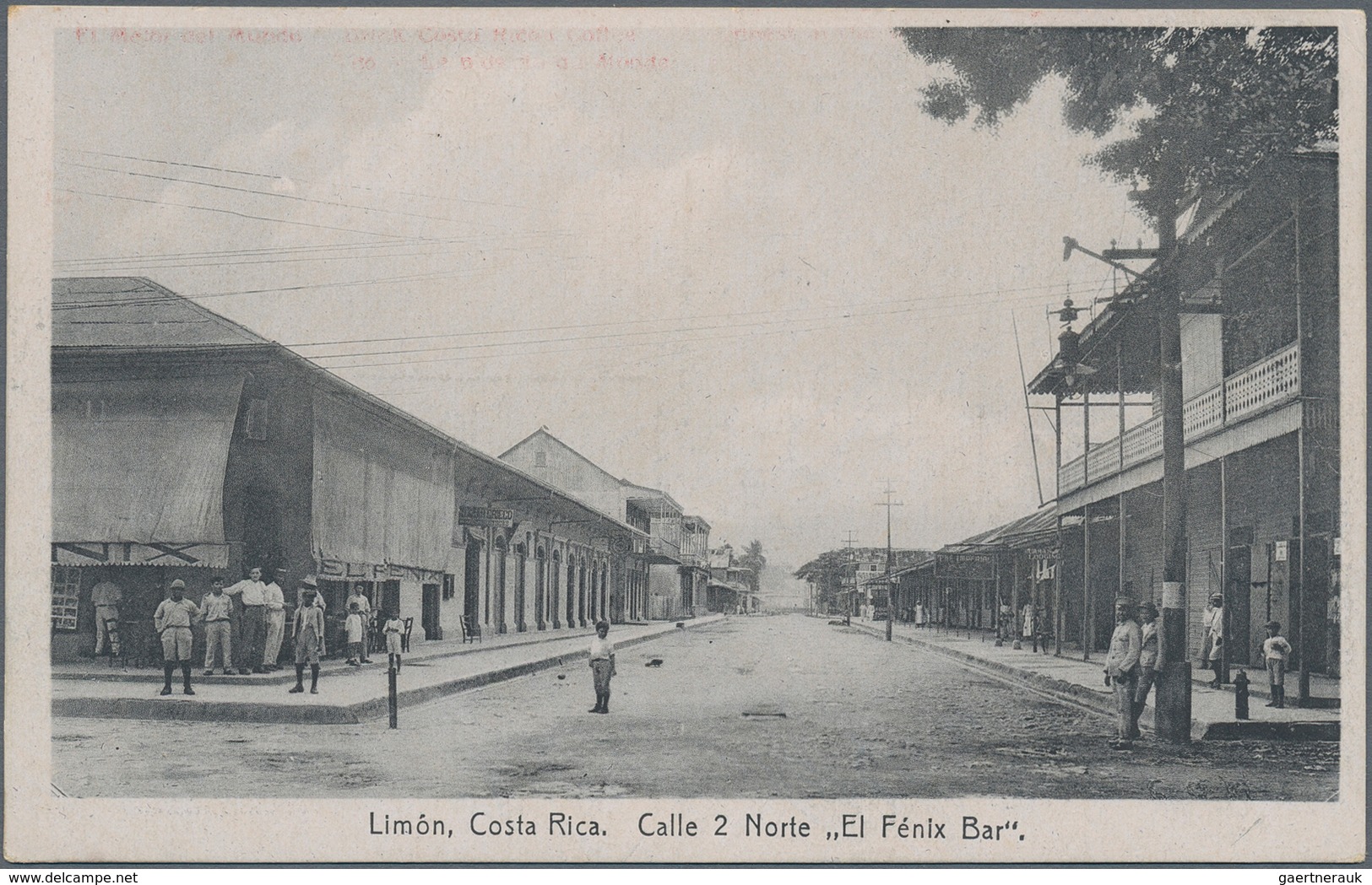 Costa Rica: 1923, Pictorial Stat. Postcard 4c. Red 'Coffee Plant' With Red Advert. 'Drink Costa Rica - Costa Rica