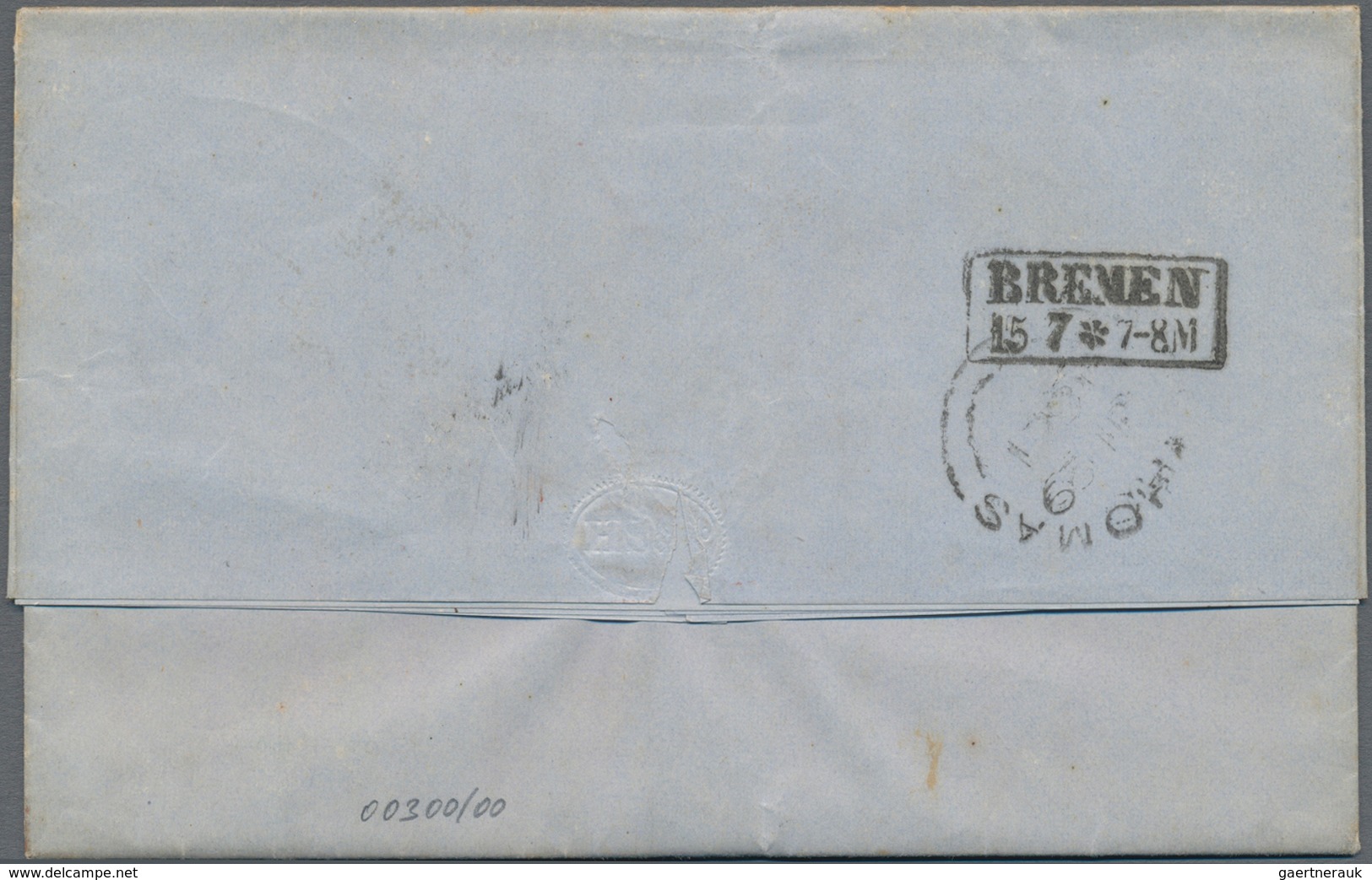 Dänisch-Westindien - Vorphilatelie: 1861, Full Entire Letter With B/s English Cancel "ST. THOMAS JN - Deens West-Indië