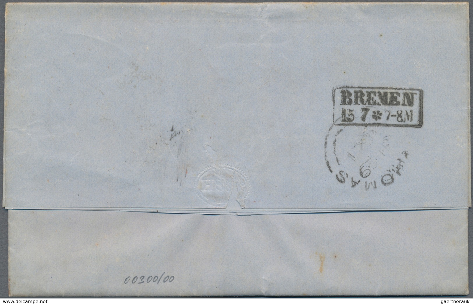 Dänisch-Westindien - Vorphilatelie: 1861, Full Entire Letter With B/s English Cancel "ST. THOMAS JN - Denmark (West Indies)