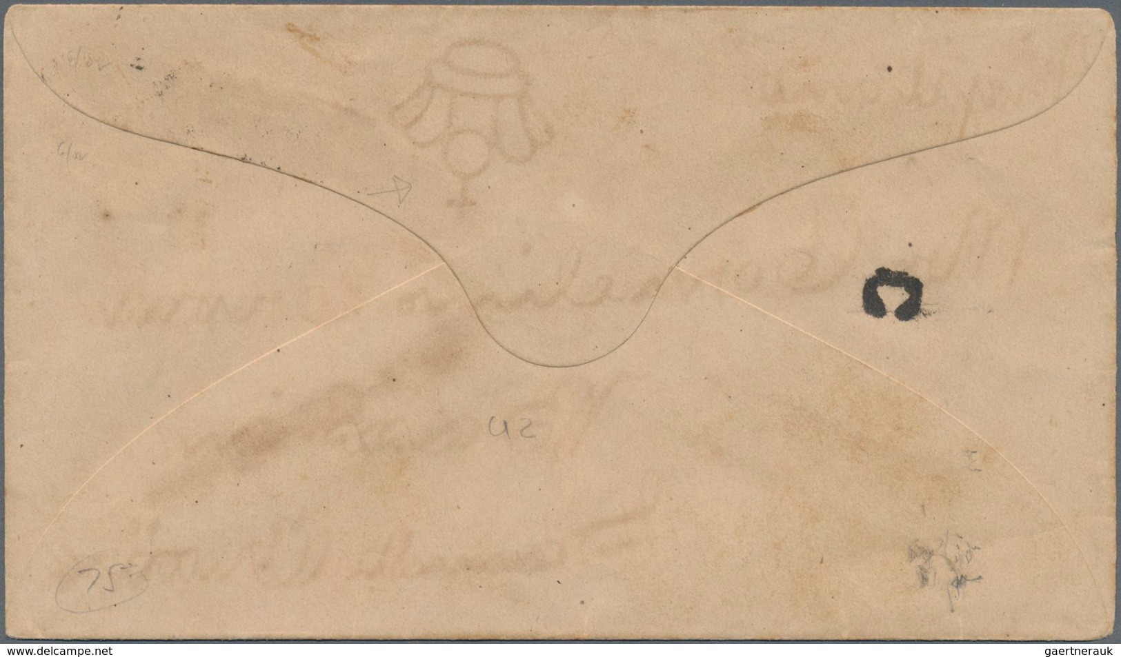 Dänisch-Westindien: 1891 Postal Stationery Envelope 3 Cents Red (watermark Type B) Canceled With Unn - Dänische Antillen (Westindien)