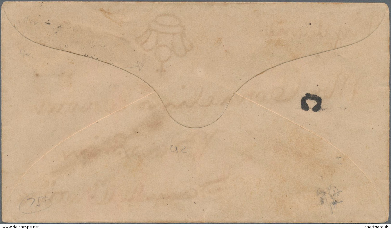 Dänisch-Westindien: 1891 Postal Stationery Envelope 3 Cents Red (watermark Type B) Canceled With Unn - Denmark (West Indies)