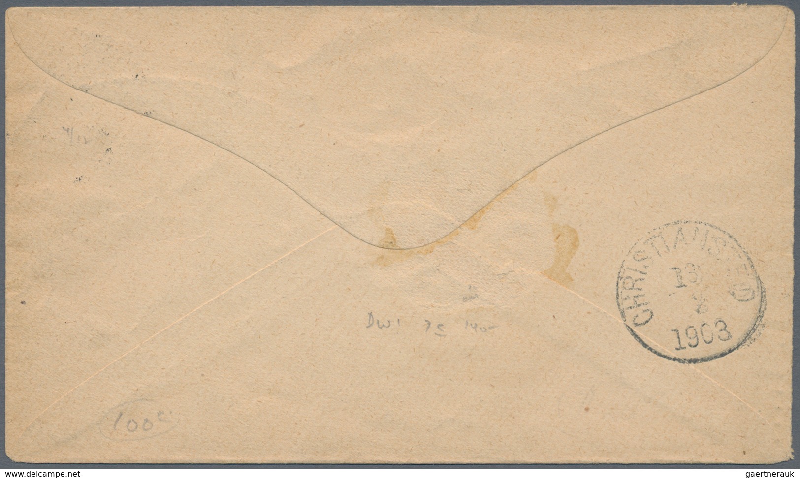 Dänisch-Westindien: 1903 Cover Franked With Bisected 4 Cents Grey-blue/light-brown Posted From Frede - Deens West-Indië