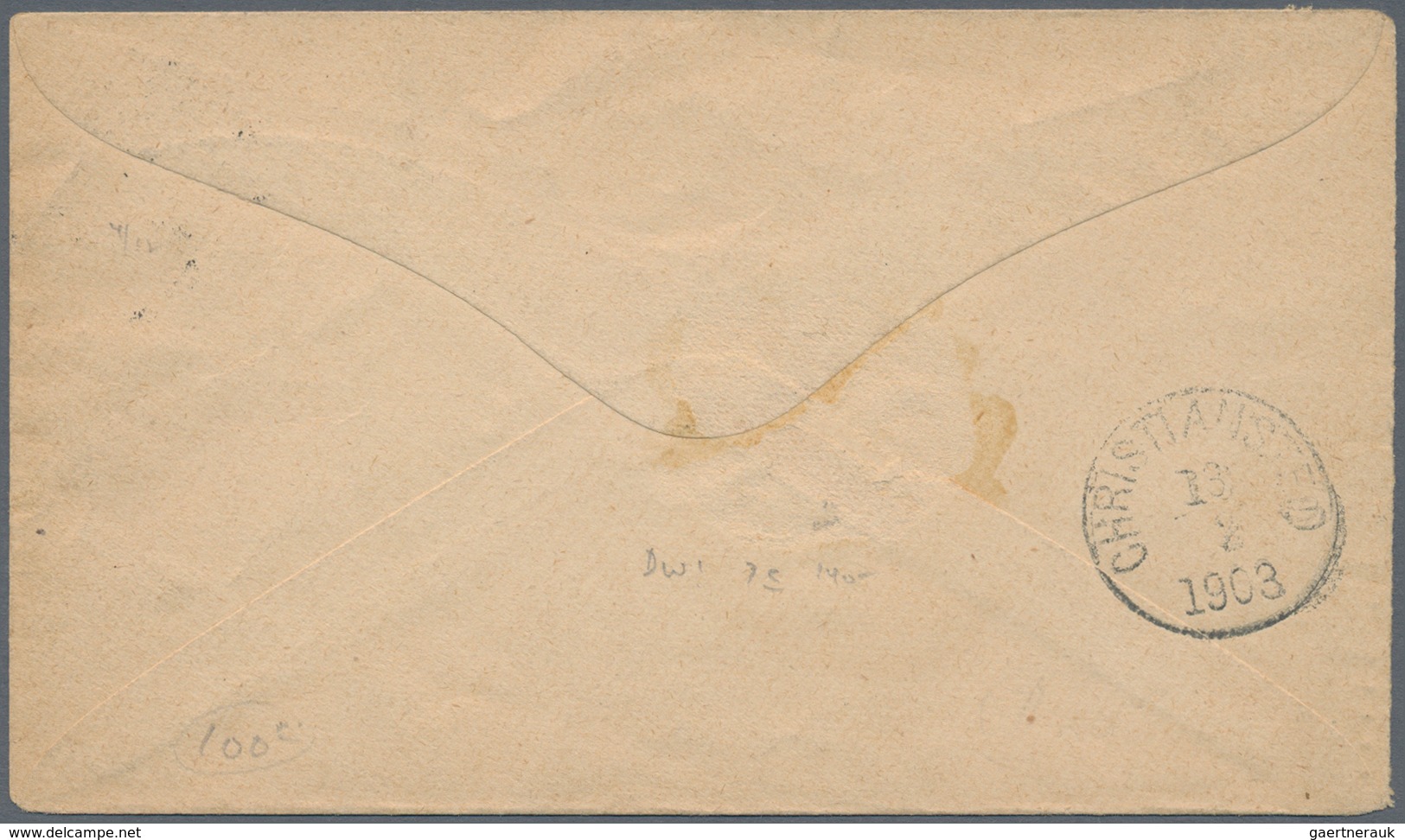 Dänisch-Westindien: 1903 Cover Franked With Bisected 4 Cents Grey-blue/light-brown Posted From Frede - Denmark (West Indies)