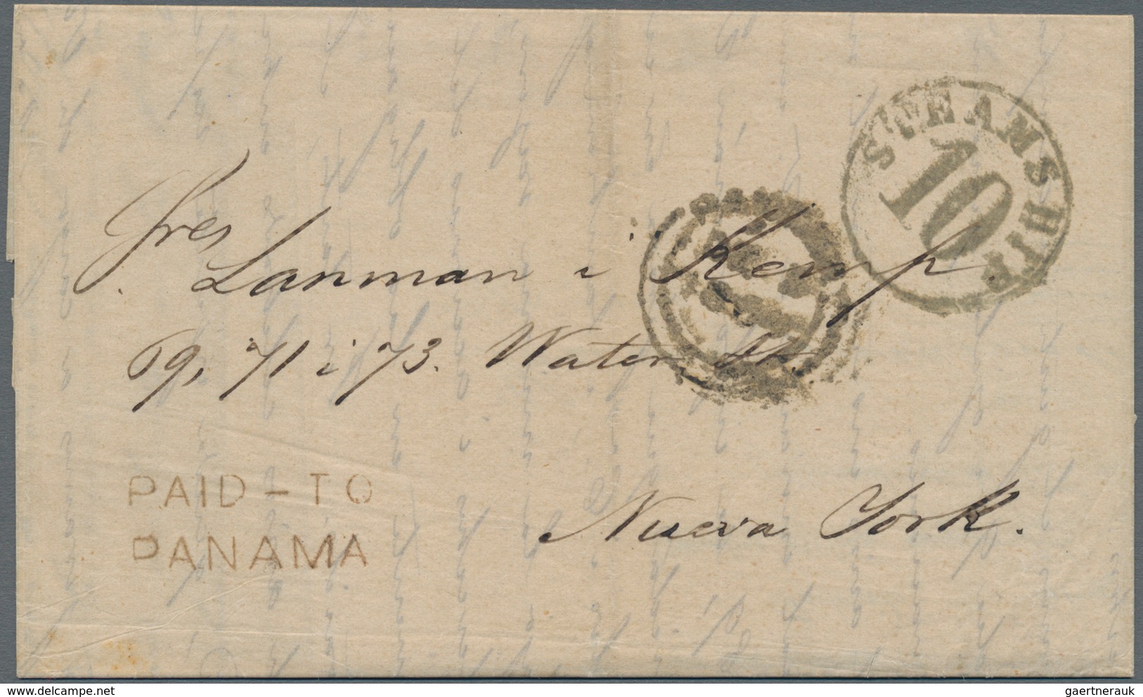 Ecuador: 1864, Entire Letter From GUAYAQUIL, NO 30 1864, Sent Via Transit Panama To New York, On The - Ecuador